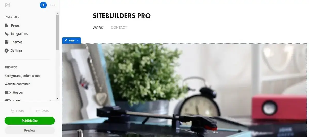 Adobe Portfolio Editor