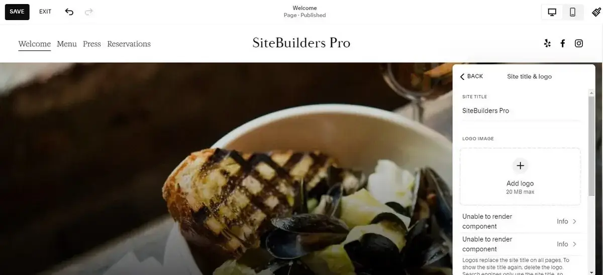 Squarespace Editor