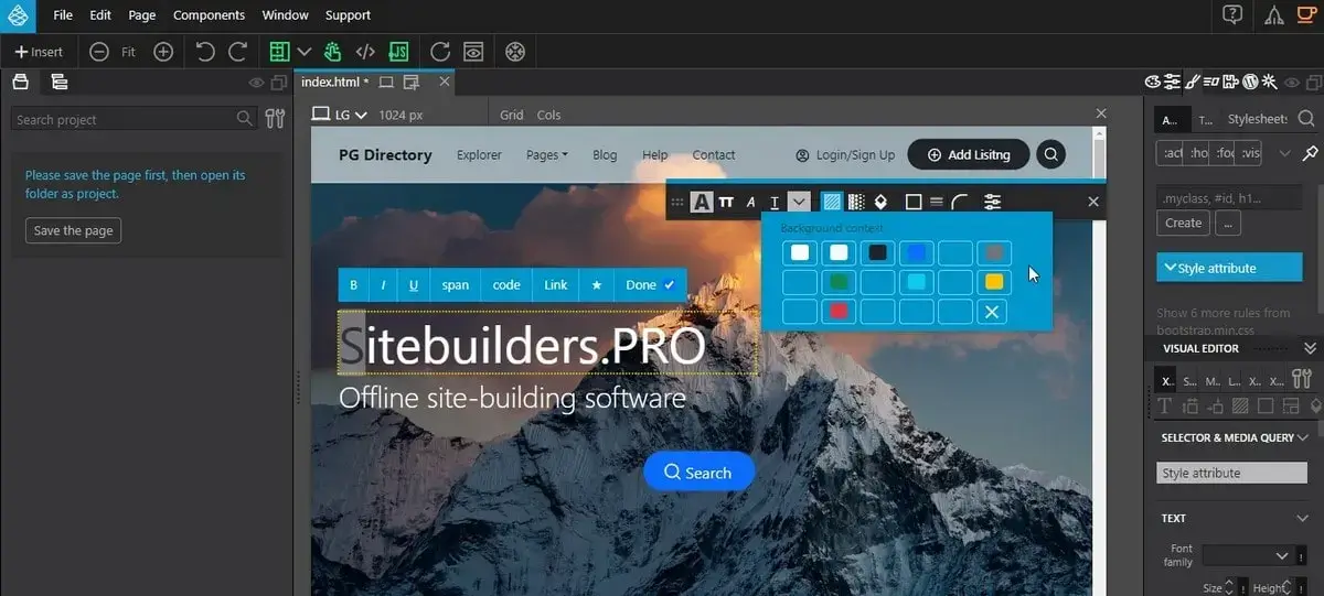 Pinegrow Editor
