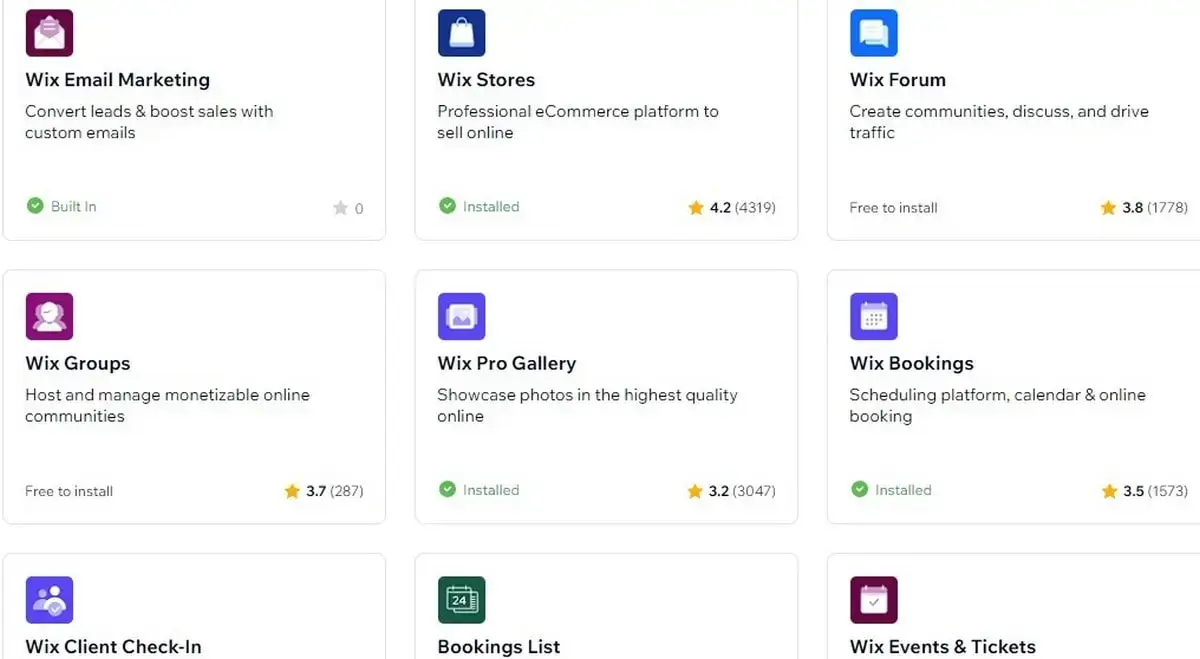 Wix App Market