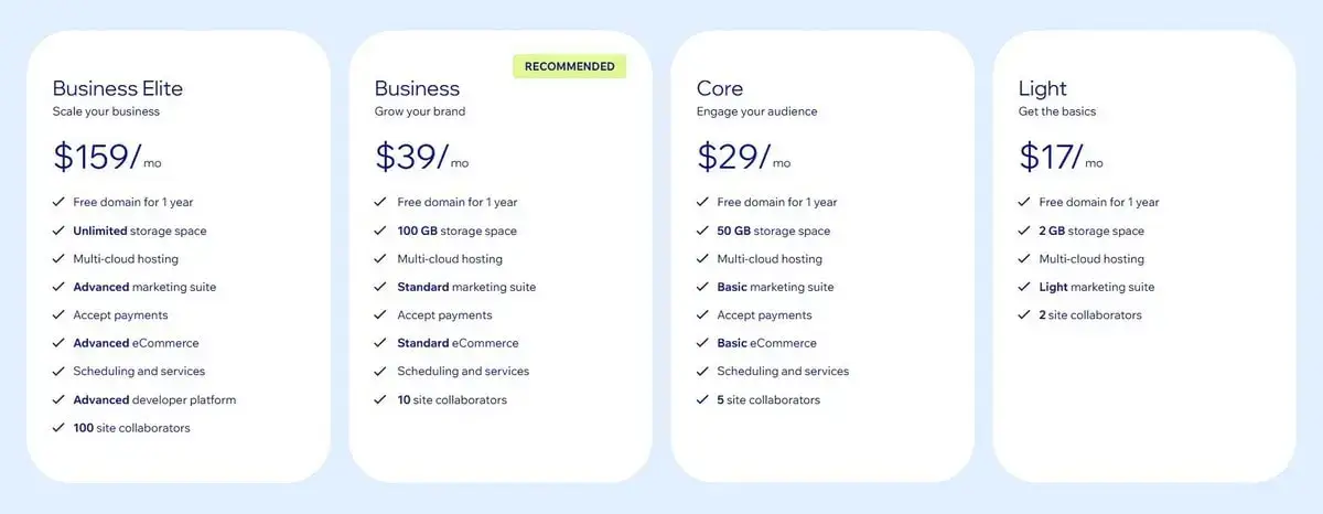 Wix-Pricing